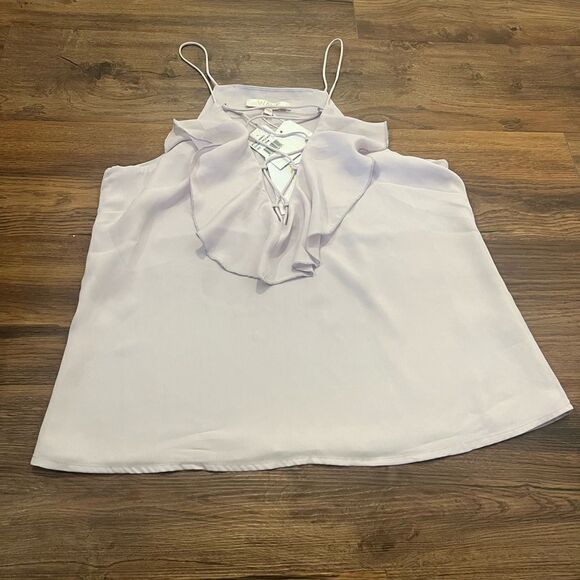 WAYF Lilac Ruffle Blouse - Picture 4 of 8